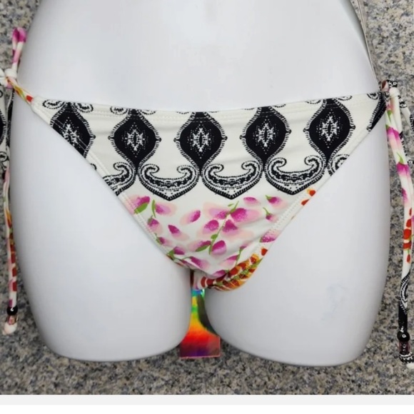 NWT Ray String Bikini Multicolor Floral Boho Print Junior's Small - Picture 4 of 7